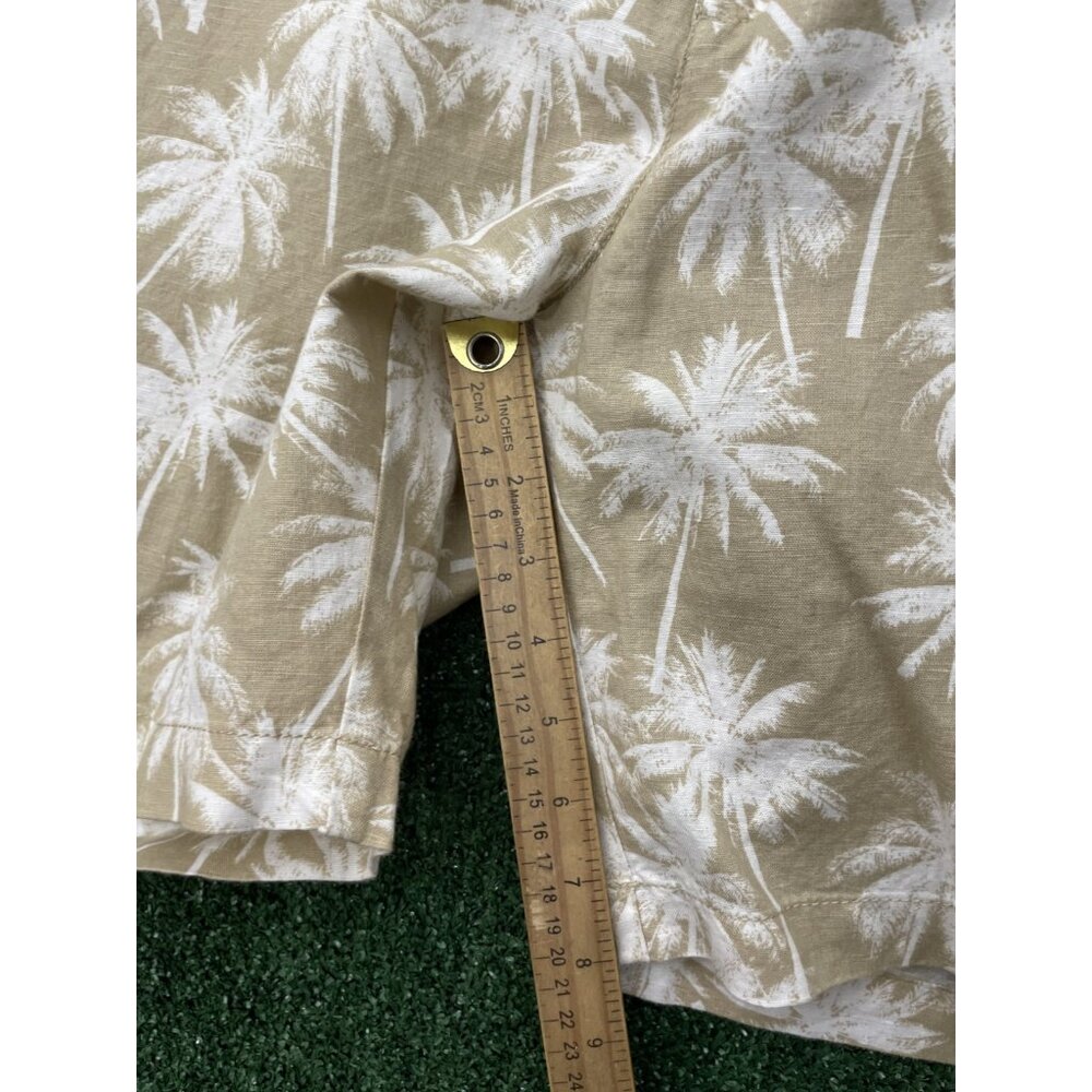 NAUTICA Beige Palm Trees Classic Fit Linen Blend Chino Shorts NWT 42W - Picture 7 of 10